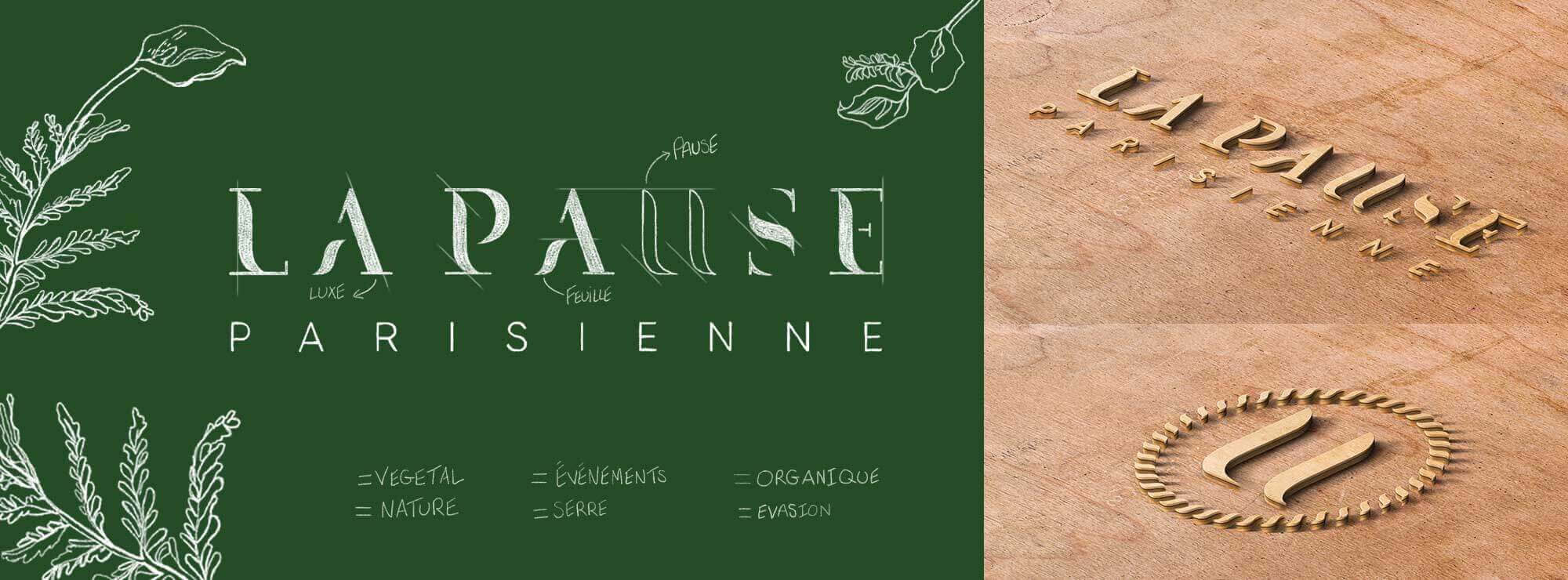 La pause parisienne - un logo et un site très nature