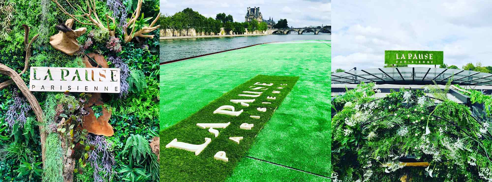 La pause parisienne - un logo et un site très nature