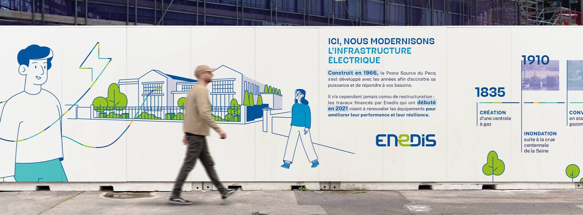 Enedis - une fresque qui se montre