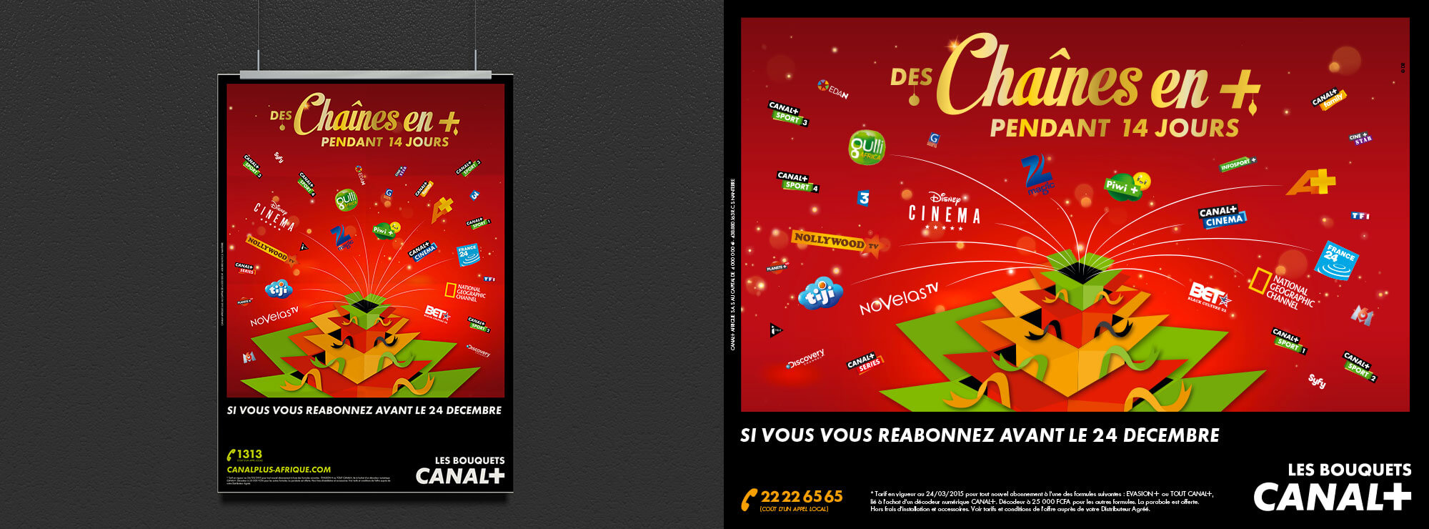 Canal+ - une affiche bien emballée