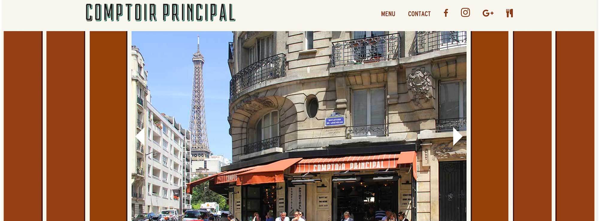 Comptoir Principal - a website served hot