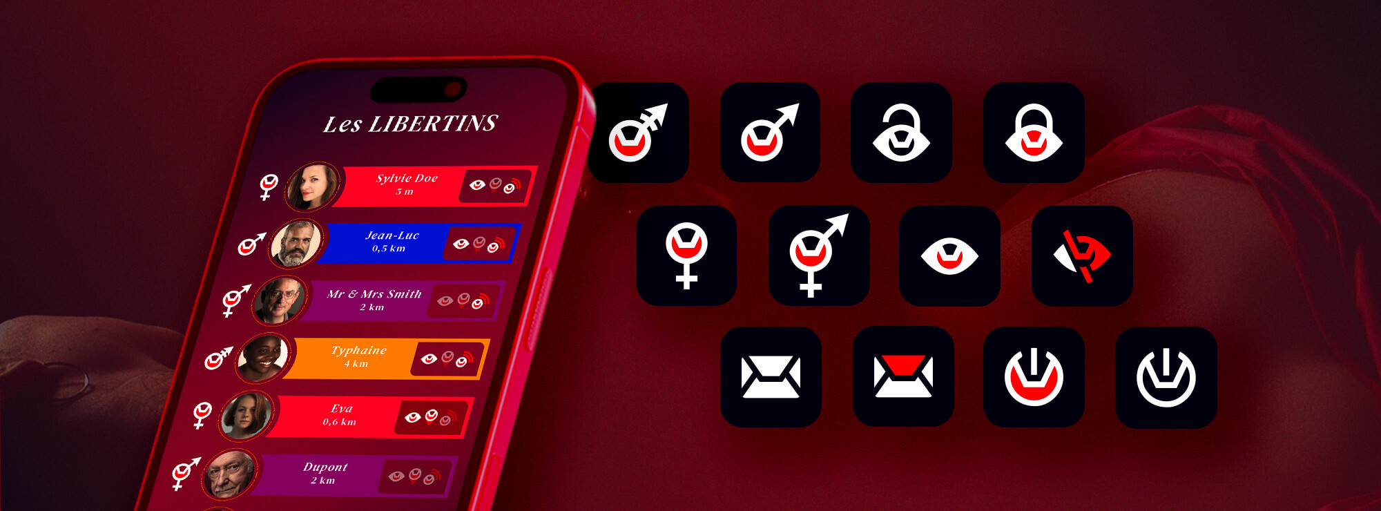 Libertin - Un logo et une app qui ne se cachent pas