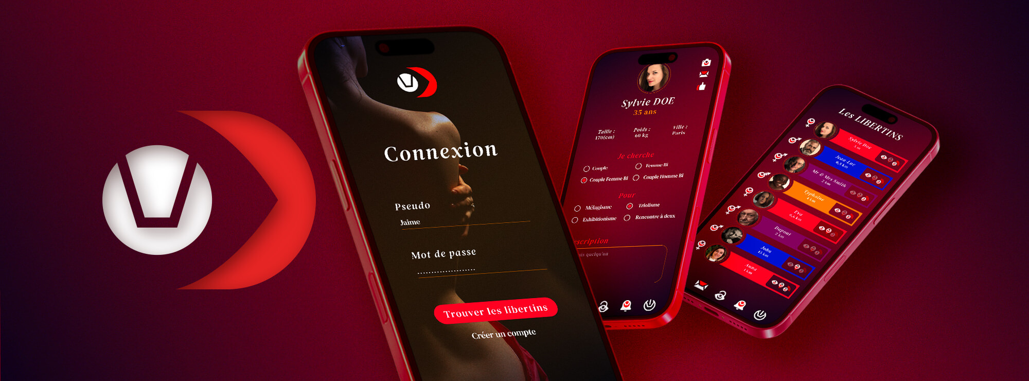 Libertin - Un logo et une app qui ne se cachent pas