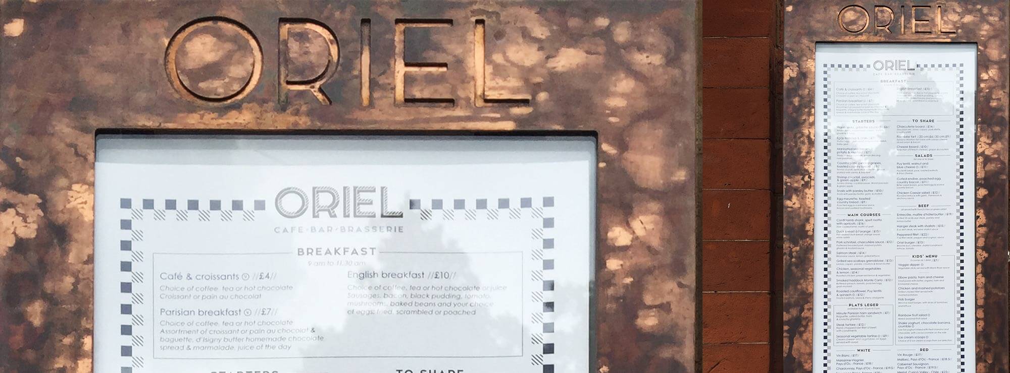 Oriel - une identité qui se tient à carreaux