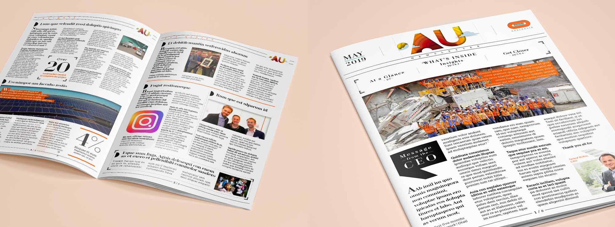 Bouygues Construction - a newsletter that prints